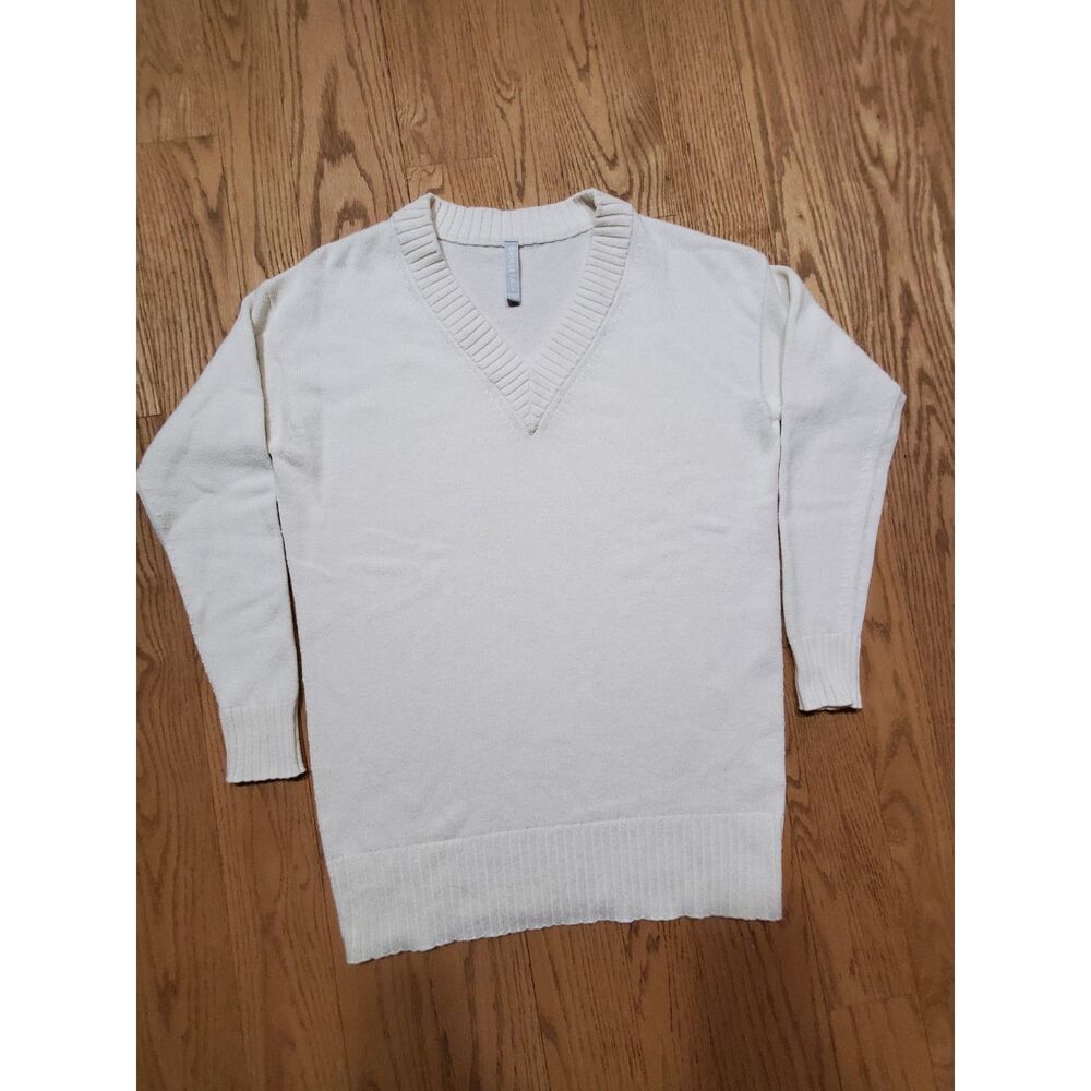 Athleta Womens S Wool Cashmere V-Neck Tunic Soft Minimalist Winter Fall Spring